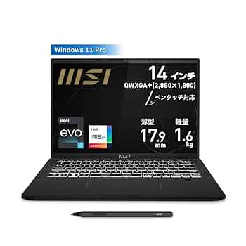 ノートPC MSI Summit E14FlipEvo A12MT 006jp MSI ビジネスノートPC Summit E14FlipEvo - 第12世代 インテル